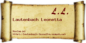 Lautenbach Leonetta névjegykártya